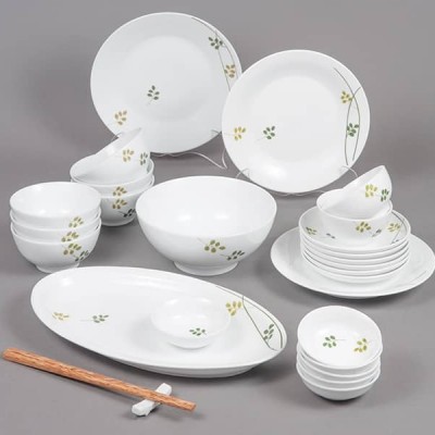 Bộ bát đĩa lá cây cao cấp